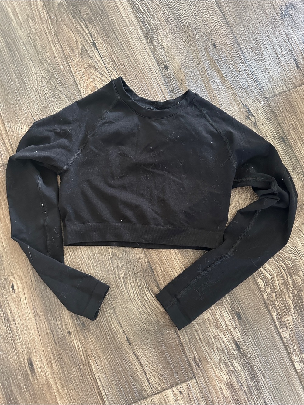 YoungLA Crop Long Sleeve Top - Black